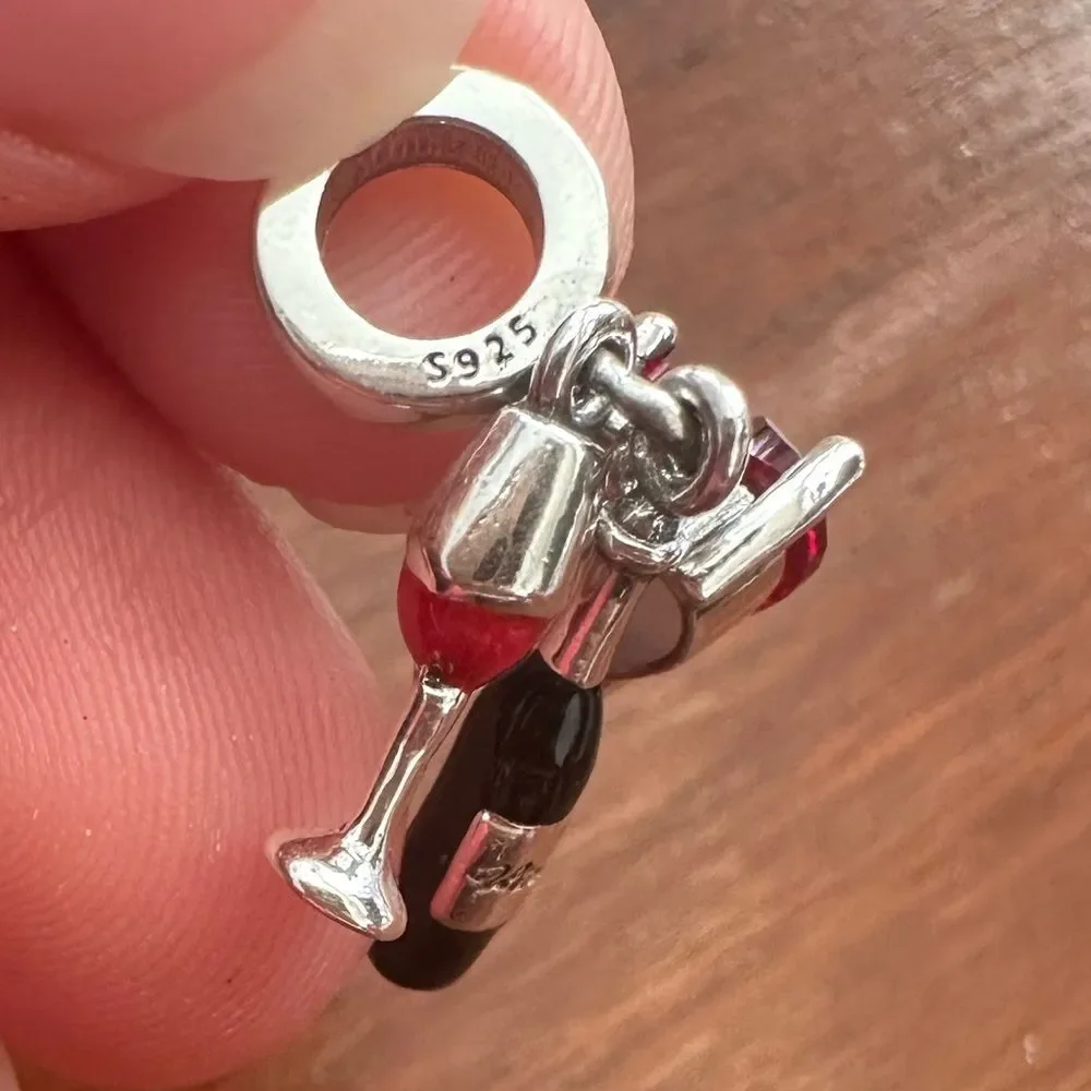NWOT Red Wine Silver S925 Pandora Fit Charm_4